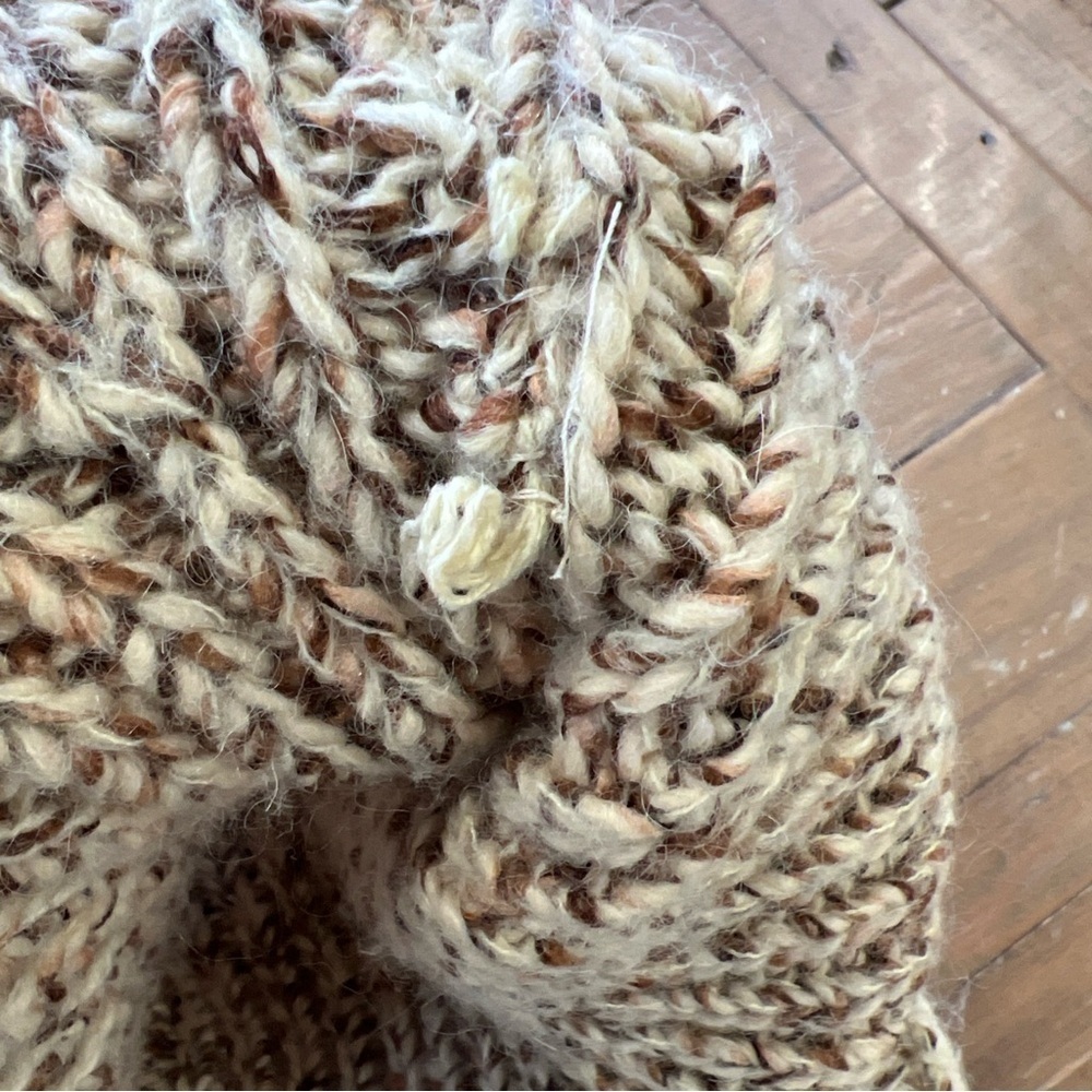 Free People Echo Pullover Sweater in Cream  Women’s XS Knit Oversized Turtleneck - Picture 6 of 10